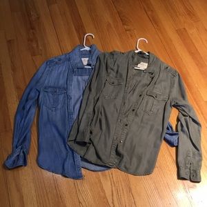 chambray button up shirts